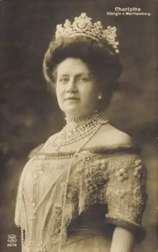 Ak Charlotte Königin von Württemberg, Portrait