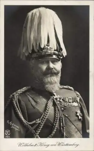 Ak Wilhelm II. König vom Württemberg, Portrait in Uniform