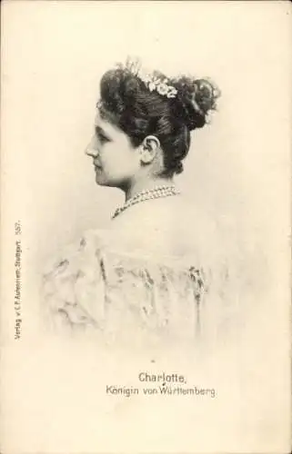 Ak Charlotte Königin von Württemberg, Portrait