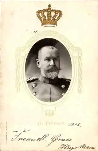 Ak König Wilhelm II. von Württemberg, Portrait