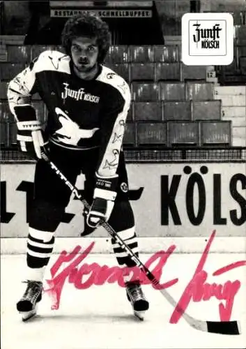 Ak Eishockeyspieler Harald Krull, Portrait, Autogramm