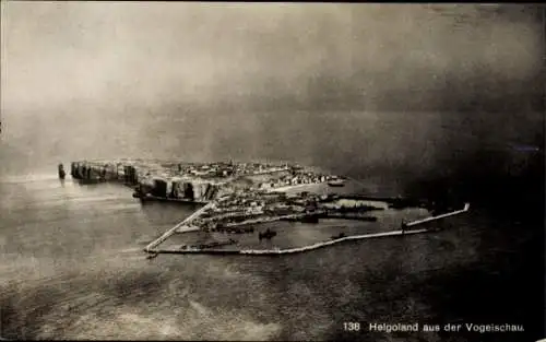 Ak Nordseeinsel Helgoland, Fliegeraufnahme, Panorama