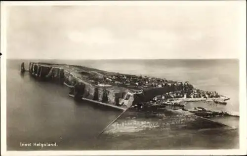 Ak Helgoland, Blick auf die Insel, Fliegeraufnahme