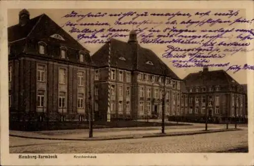 Ak Hamburg Barmbek, Krankenhaus