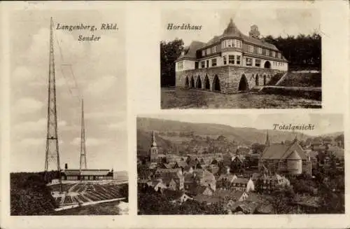Ak Langenberg Velbert im Rheinland, Sender Langenberg, Hordthaus, Gesamtansicht