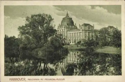 Ak Hannover in Niedersachsen, Maschpark, Provinzial-Museum