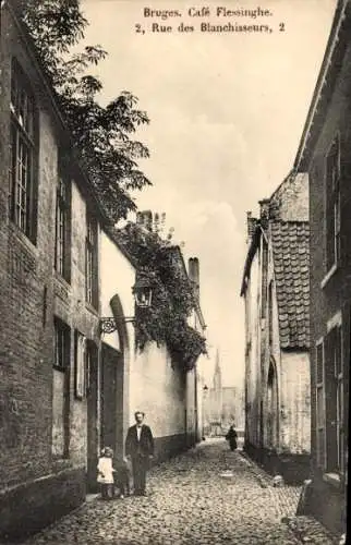 Ak Bruges Brügge Flandern Westflandern, Café Flessinghe