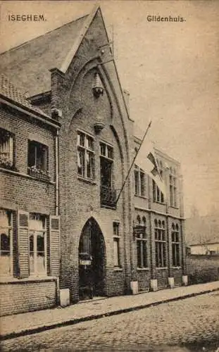 Ak Izegem Iseghem Westflandern, Gildenhaus