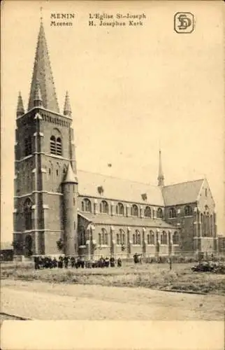 Ak Menen Menen Meenen Lys Westflandern, Saint-Joseph-Kirche