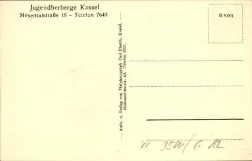 Ak Kassel in Hessen, Jugendherberge, Mosentalstraße 18