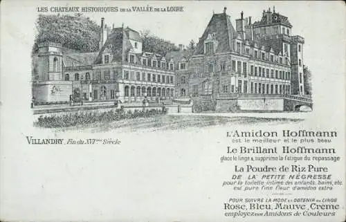 Ak Villandry Indre et Loire, Le Chateau, Historische Schlösser, Amidon Hoffmann, Glazing the Linen