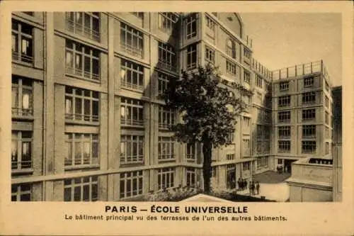 Ak Paris XVI Passy, Universal School, Hauptgebäude