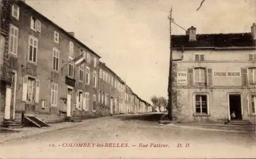 Ak Colombey les Belles Meurthe et Moselle, Rue Pasteur, Lebensmittelgeschäft, Kurzwaren