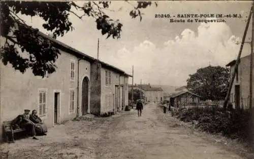 Ak Sainte Pôle Lorraine Meurthe et Moselle, Route de Vacqueville