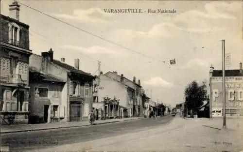 Ak Varangeville Meurthe et Moselle, Rue Nationale