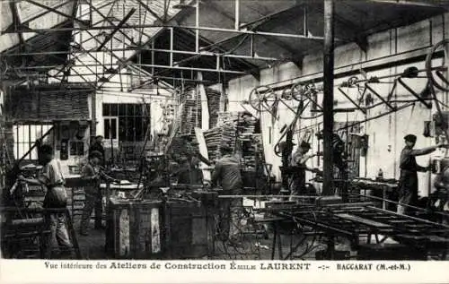 Ak Baccarat Meurthe et Moselle, Atelier de Construction Emile Laurent