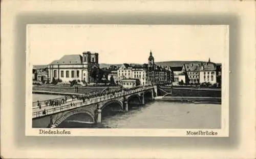 Ak Thionville Diedenhofen Lothringen Mosel, Moselbrücke