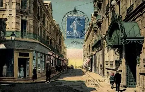 Ak Trouville Calvados, Rue de Paris