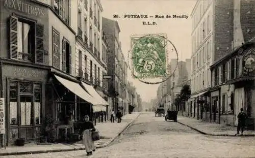 Ak Puteaux Hauts de Seine, Rue de Neuilly