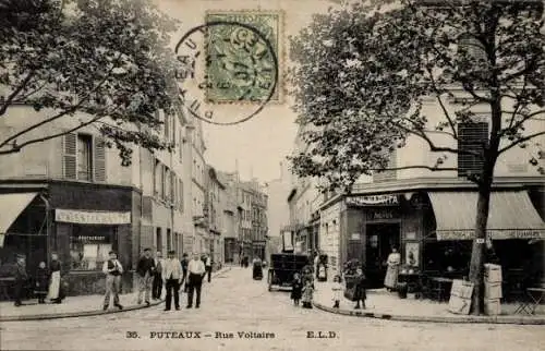 Ak Puteaux Hauts de Seine, Rue Voltaire