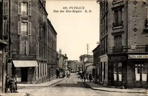 Ak Puteaux Hauts de Seine, Rue des Bas Rogers