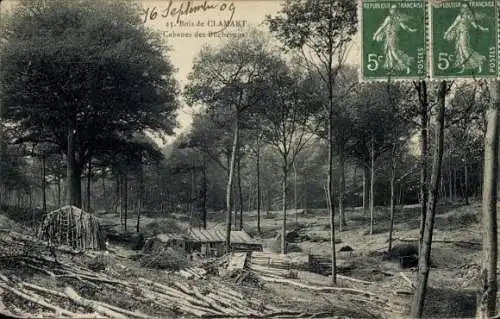 Ak Clamart Hauts de Seine, Holzfällerhütten