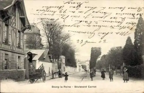 Ak Bourg la Reine Hauts de Seine, Boulevard Carnot