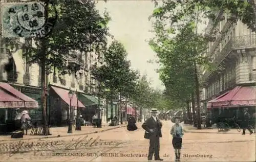 Ak Boulogne sur Seine Hauts de Seine, Boulevard de Straßburg