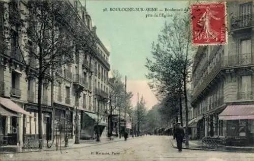 Ak Boulogne sur Seine Hauts de Seine, Boulevard