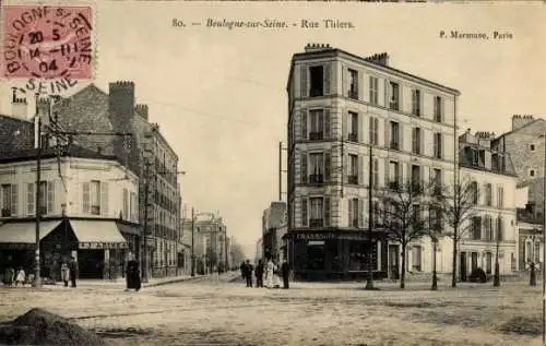 Ak Boulogne sur Seine Hauts de Seine, Rue Thiers