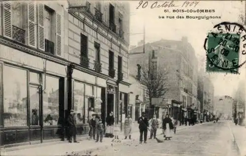 Ak Bois Colombes Hauts de Seine, Rue des Bourguignons