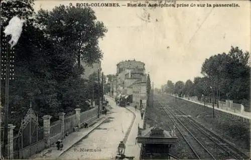 Ak Bois Colombes Hauts de Seine, Rue des Aubepines