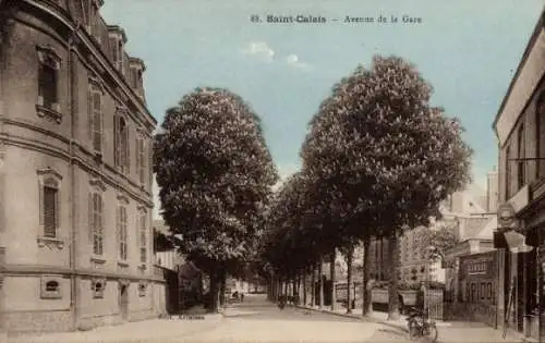 Ak Saint Calais Sarthe, Avenue de la Gare