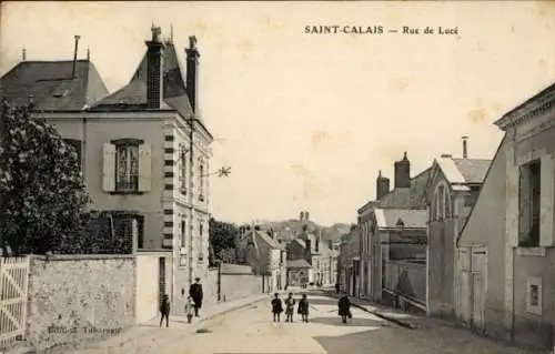 Ak Saint Calais Sarthe, Rue de Lucé