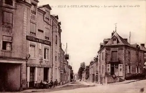 Ak Sillé le Guillaume Sarthe, Carrefour de la Croix d’Or