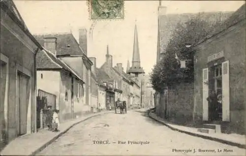 Ak Torce Sarthe, Rue Principale