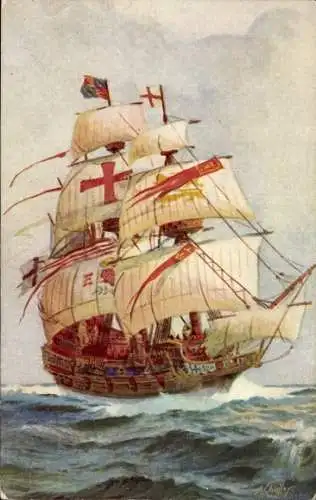 Künstler Ak Chidley, A., Segelschiff Ark, Ark Royal