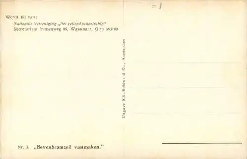 Künstler Ak Segelschiff, Mast