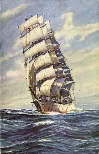 Künstler Ak Juheytin, Segelschiff