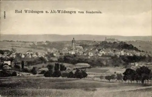 Ak Bad Wildungen in Hessen, Blick vom Sonderrain, Panorama