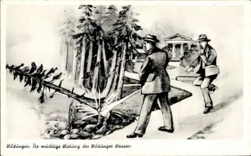 Ak Bad Wildungen in Hessen, Die mächtige Wirkung des Wildunger Wassers