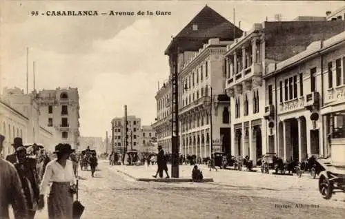 Ak Casablanca Marokko, Bahnhofstraße