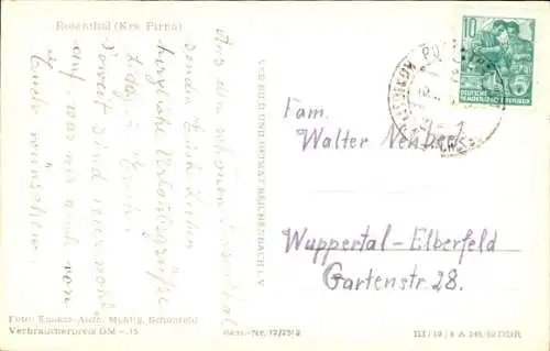 Ak Rosenthal Bielatal Sächsische Schweiz, Panorama