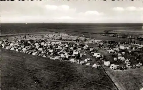 Ak Nordseebad Carolinensiel Wittmund in Ostfriesland, Strand, Campingplatz, Panorama