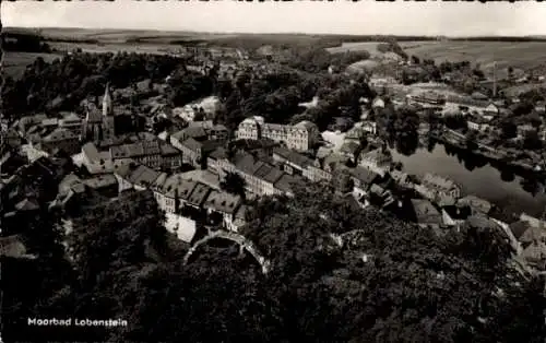 Ak Bad Lobenstein in Thüringen, Gesamtansicht, Moorbad