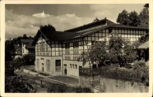 Ak Bad Blankenburg in Thüringen, Ev. Allianzhaus, Konferenzhalle, Fachwerkhaus