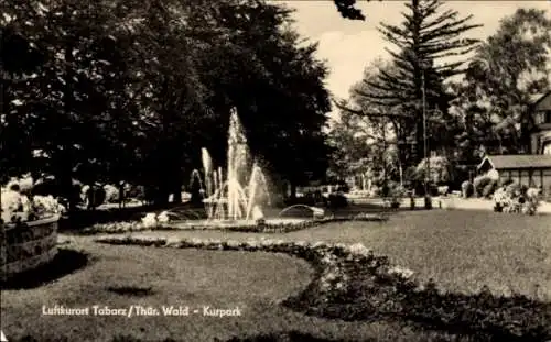 Ak Tabarz im Thüringer Wald, Kurpark, Springbrunnen