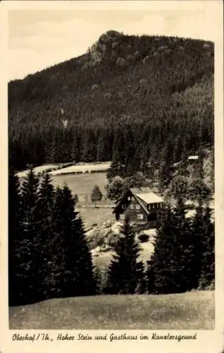 Ak Oberhof im Thüringer Wald, Hoher Stein, Gasthaus im Kanzlersgrund