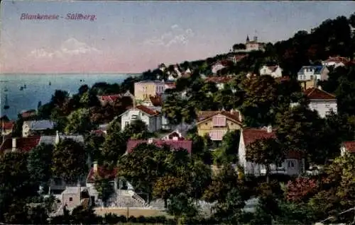 Ak Hamburg Altona Blankenese, Süllberg, Teilansicht