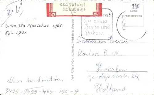 Ak Monschau Montjoie in der Eifel, Totalansicht